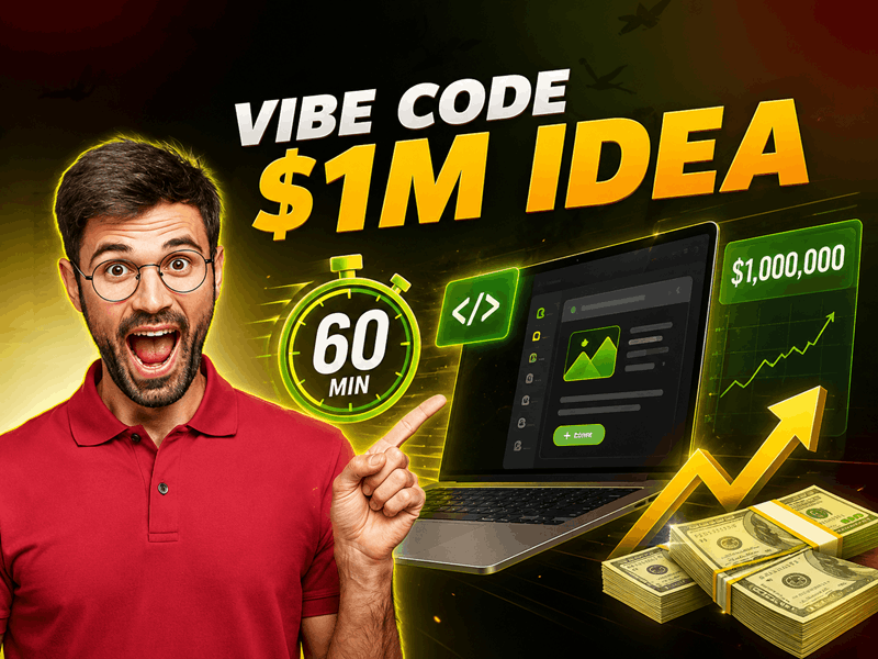 Vibe code a million-dollar software idea in just 60 minutes.